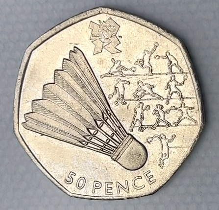 2011 Olympic Badminton 50p